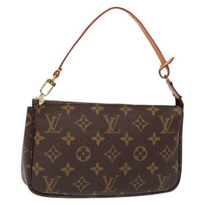 Louis Vuitton Pochette Accessoire, Brown, Canvas, clutch