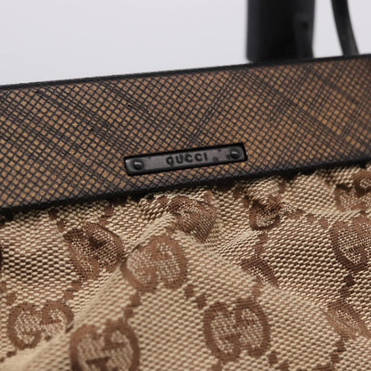 Gucci Wood Handle Frame Doctor Bag GG Canvas, Beige, Canvas, Shoulder Bag