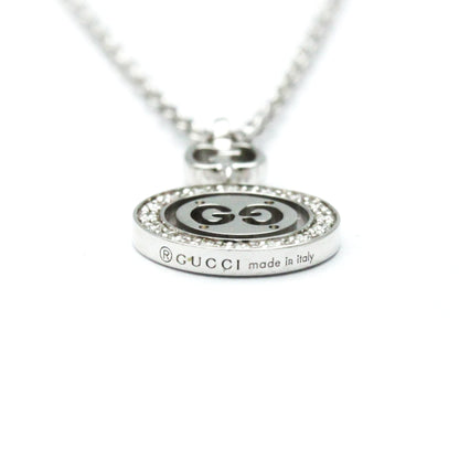 Gucci Icon Twirl 18K White Gold with Diamonds, Silver, White Gold, Necklace