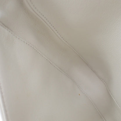 Celine Triangle Leather, White, Leather, Handbag