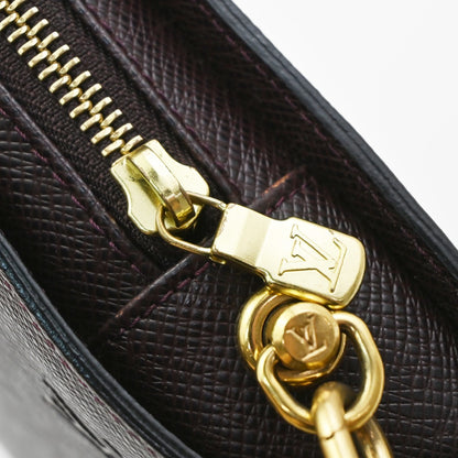 Louis Vuitton Pochette Baikal Clutch Taiga Leather, Burgundy, Leather, Clutch