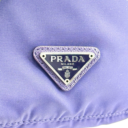 Prada Drawstring Wristlet Bucket Tessuto, Navy, Nylon, Handbag