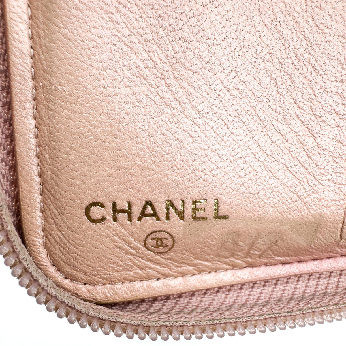 Chanel Boy Zip Around Quilted Patent, Pink, Patent Leather, Wallet