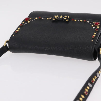 Miu Miu Shoulder Leather, Black, Leather, Shoulder Bag