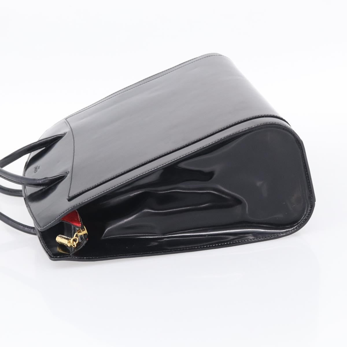 Celine Tote Leather, Black, Patent Leather, Tote Bag