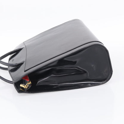 Celine Tote Leather, Black, Patent Leather, Tote Bag