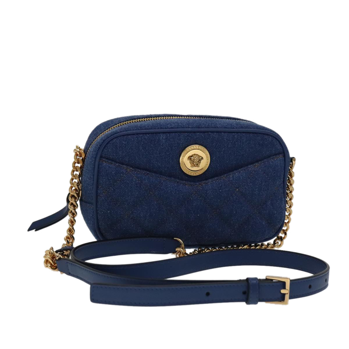 Versace, Blue, Denim - Jeans, shoulder