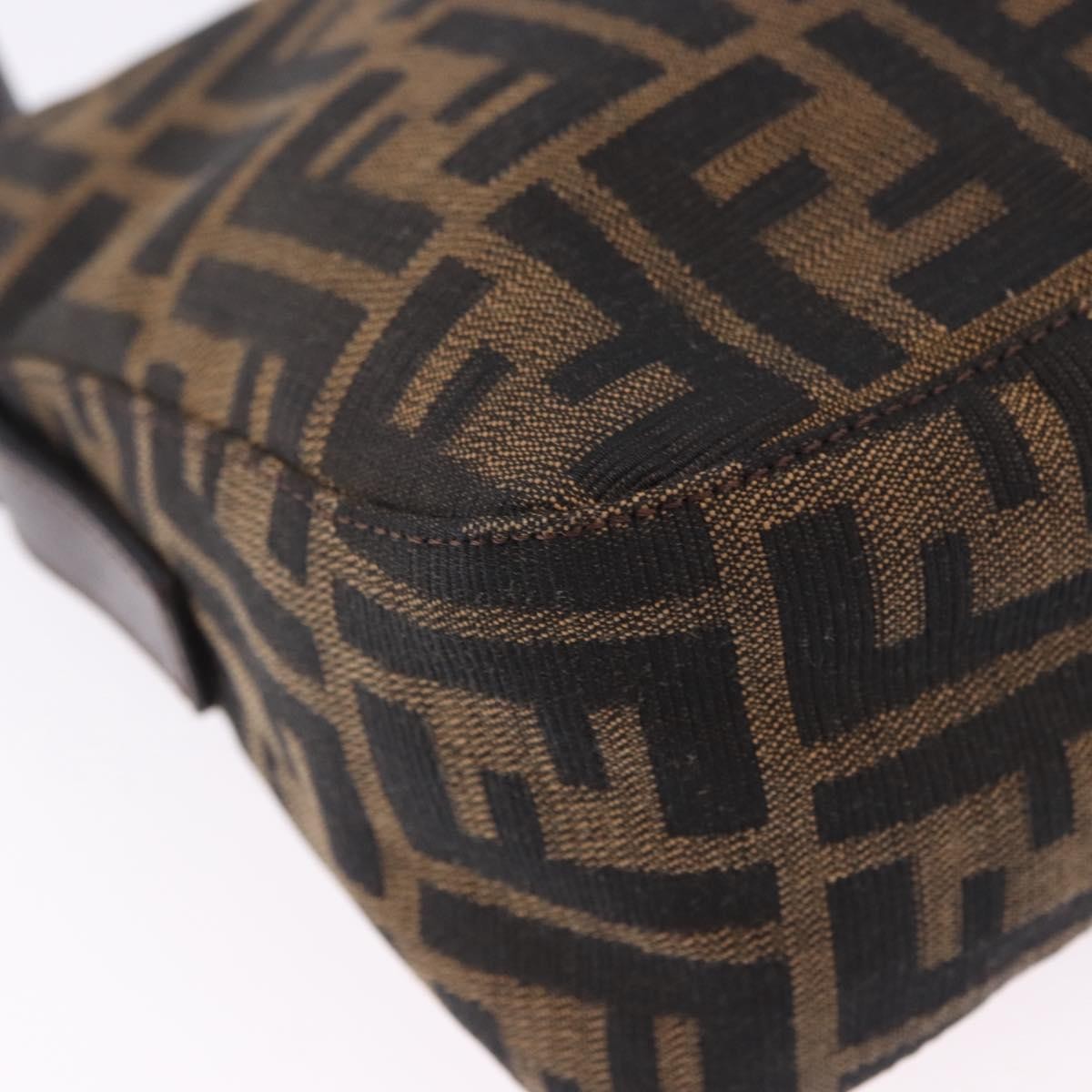 Fendi Baguette Pochette Zucca Canvas, Brown, Canvas, Clutch