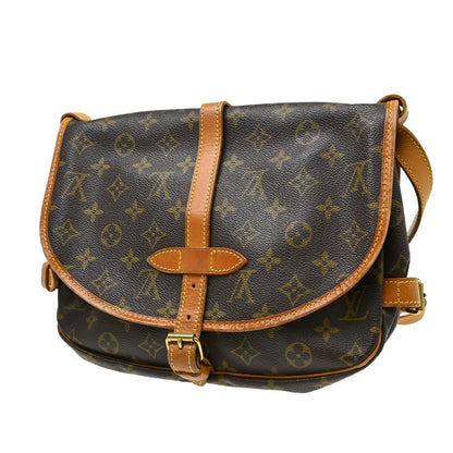 Louis Vuitton Saumur Monogram, Brown, Canvas, Shoulder Bag