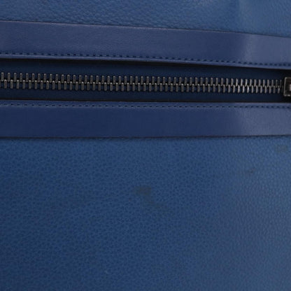 Christian Louboutin Trictrac Portfolio Leather and Spiked Leather, Blue, Leather, Handbag