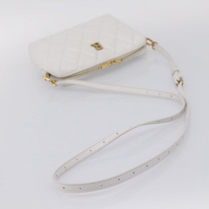 Balenciaga Touch B. Camera Quilted Leather, White, Leather, Handbag