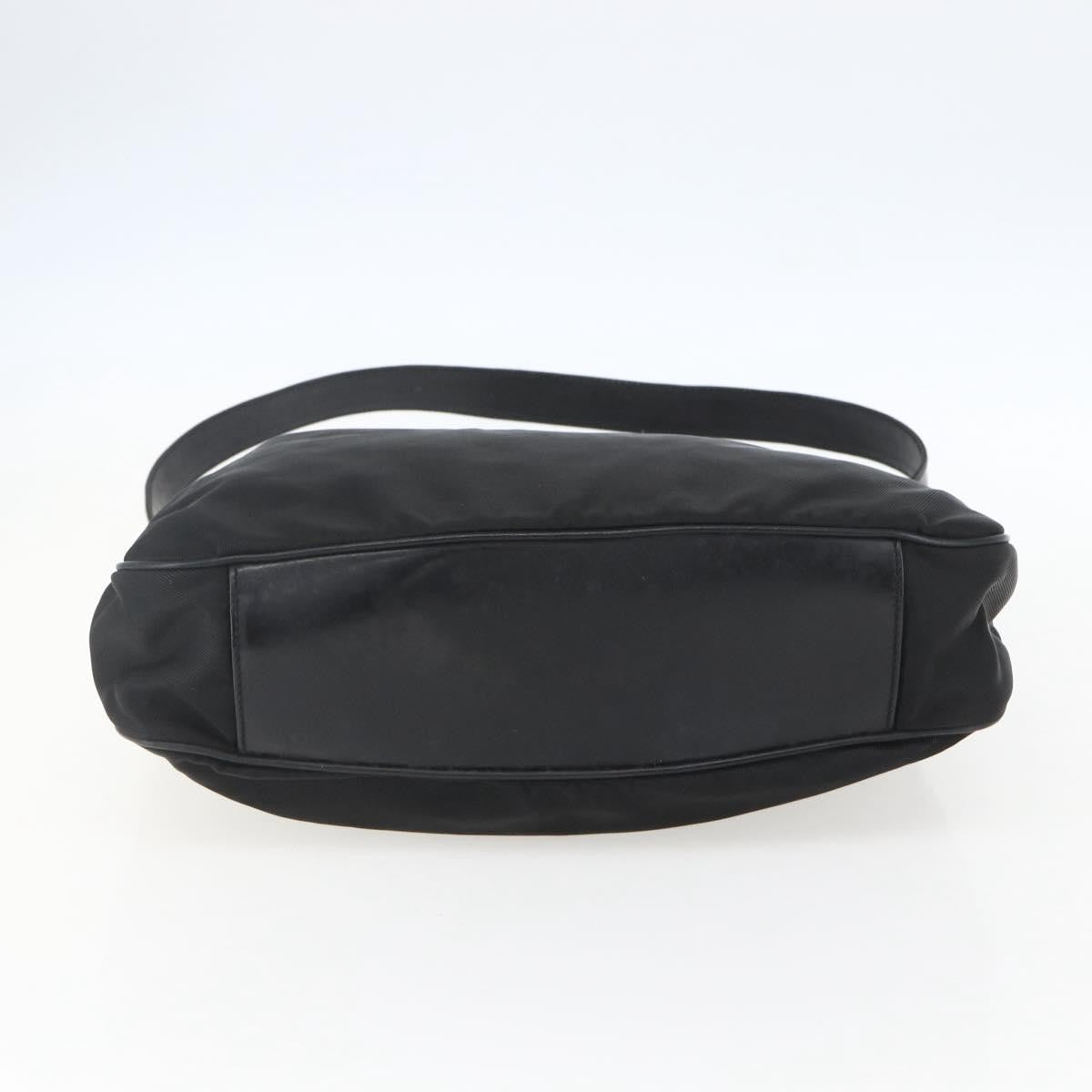 Gucci Vintage Bamboo Nylon and Patent Leather, Black, Nylon, Handbag