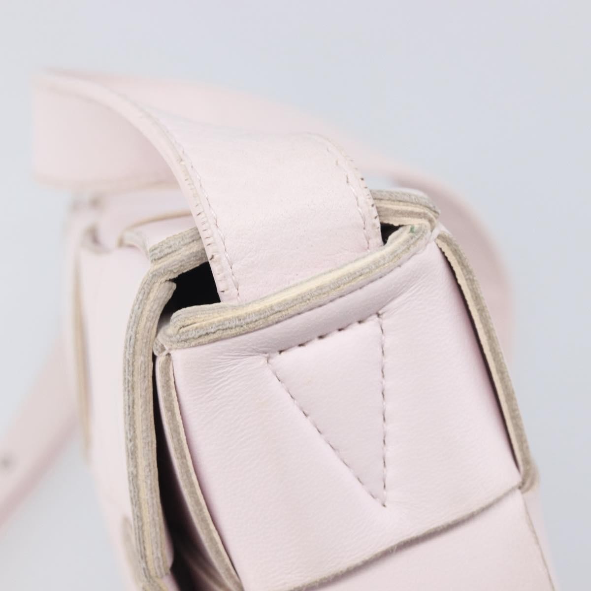 Bottega Veneta Cassette Maxi Intrecciato Leather, Pink, Leather, Crossbody Bag