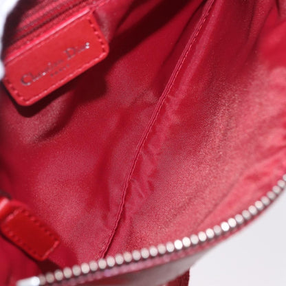 Christian Dior Vintage Street Chic Diorissimo Canvas with Leather, Red, Canvas, Shoulder Bag