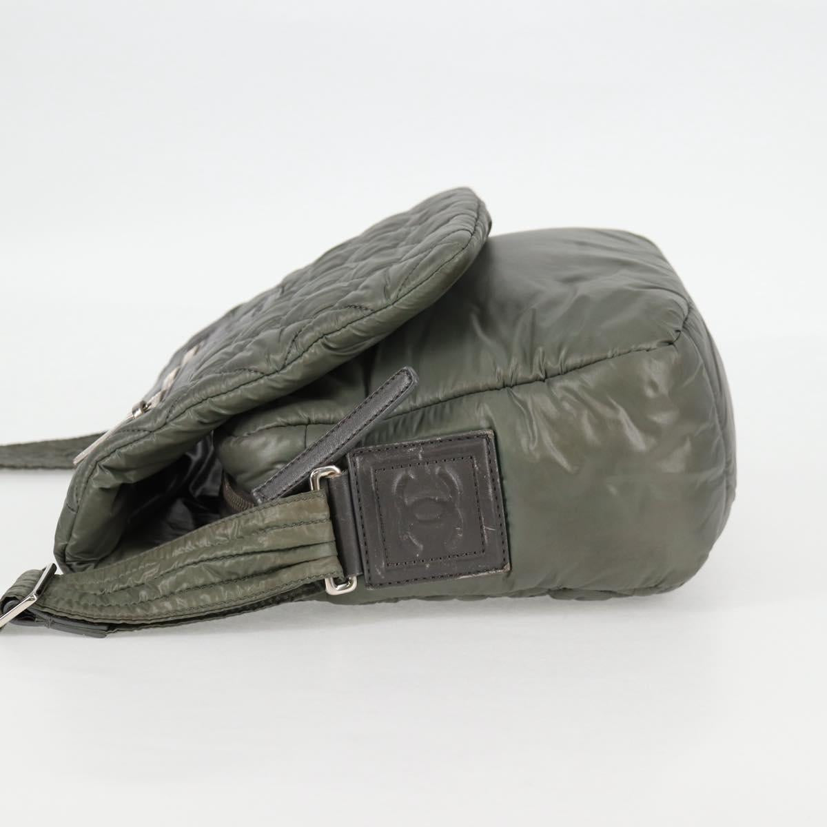 Chanel Coco Cocoon, Khaki, NYLON, shoulder