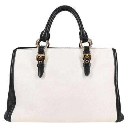 Miu Miu Madras, White, Leather, handbag