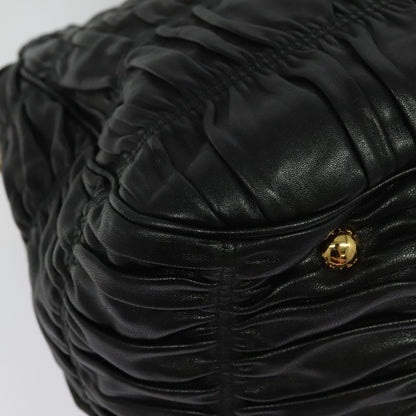 Prada Gaufre, Black, Leather, handbag