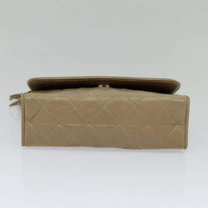 Chanel Single flap, Beige, Leather, shoulder