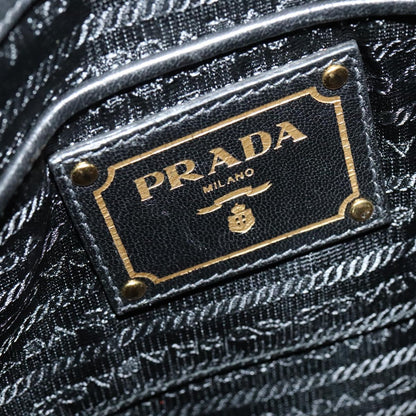 Prada Gaufre, Black, Leather, handbag