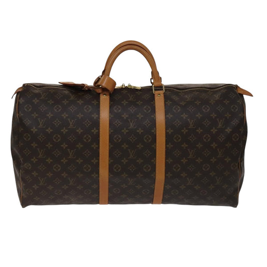 Louis Vuitton Keepall 60, Brown, Canvas, travel