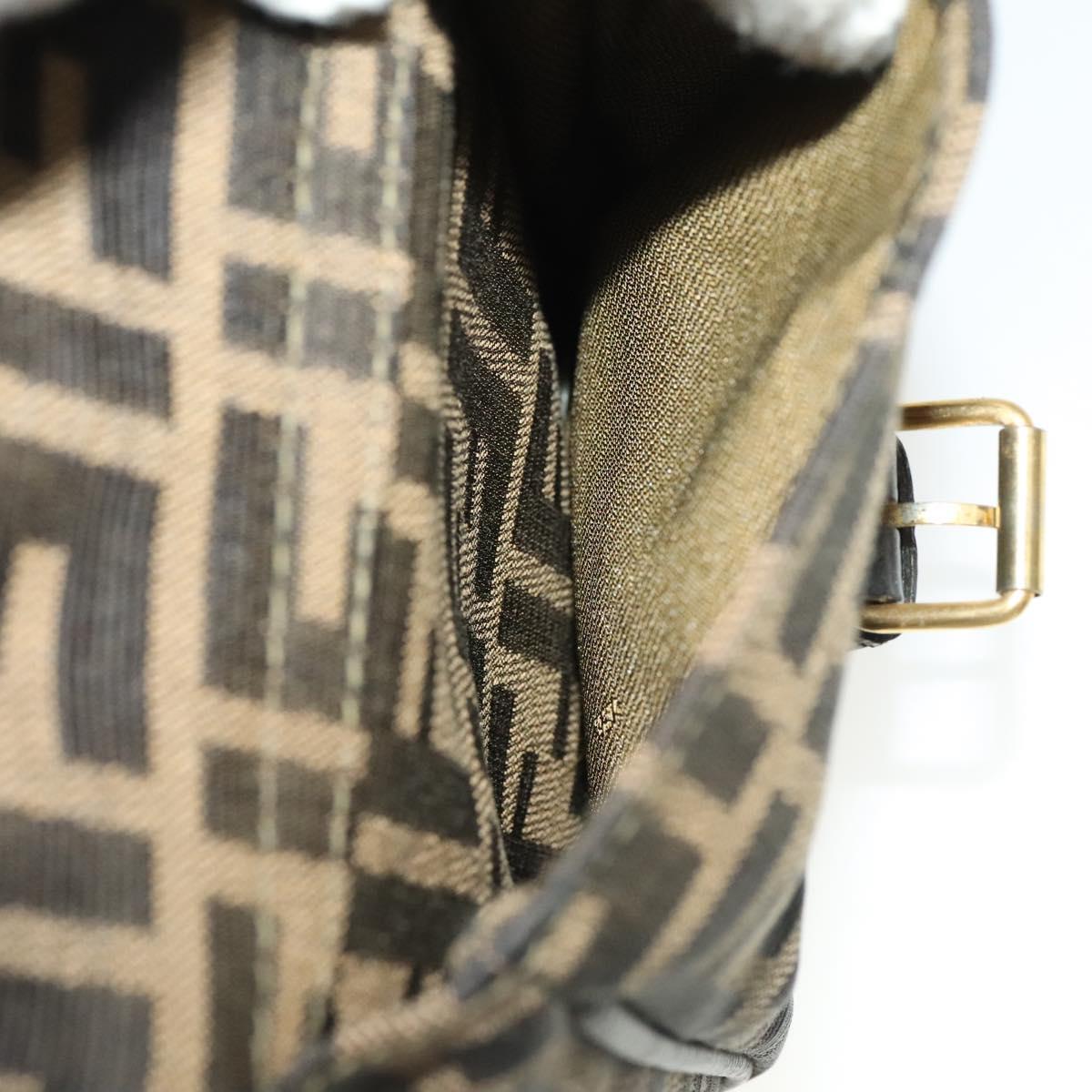 Fendi Zucca, Brown, Canvas, backpack