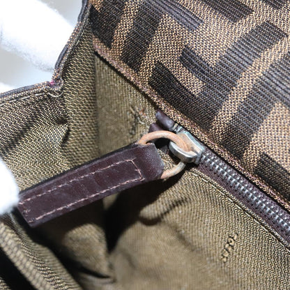 Fendi, Brown, Canvas, shoulder
