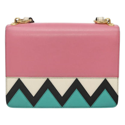 Prada Saffiano, Pink, Leather, shoulder