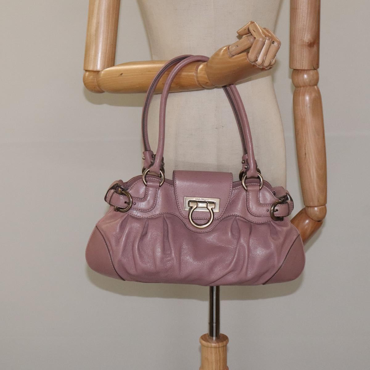 Salvatore Ferragamo Gancini, Pink, Leather, handbag