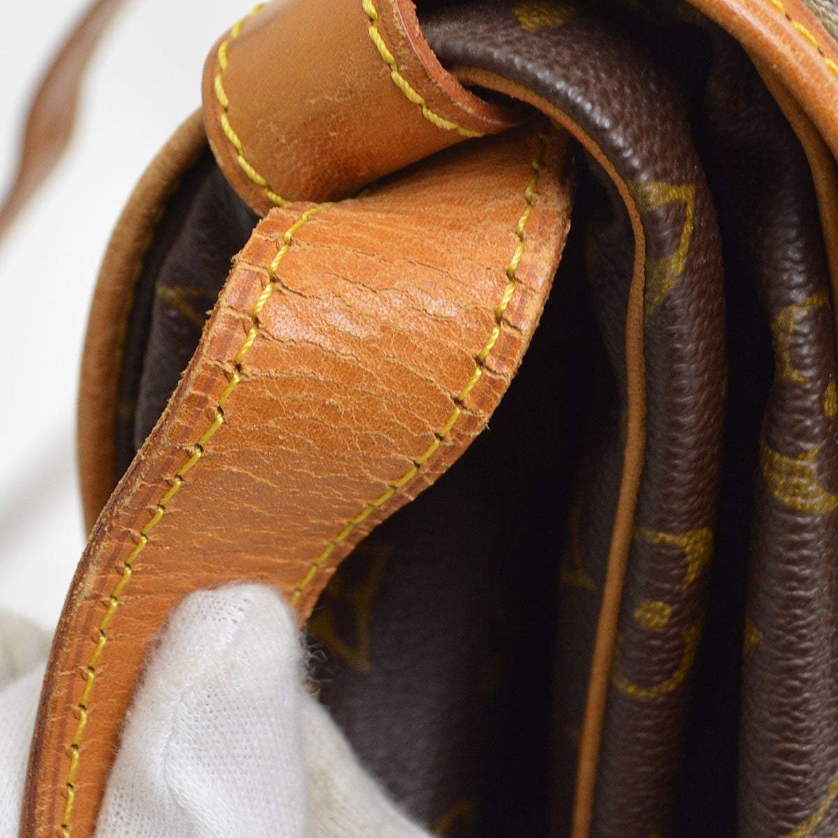 Louis Vuitton Saumur Monogram Canvas, Brown, Canvas, Shoulder Bag