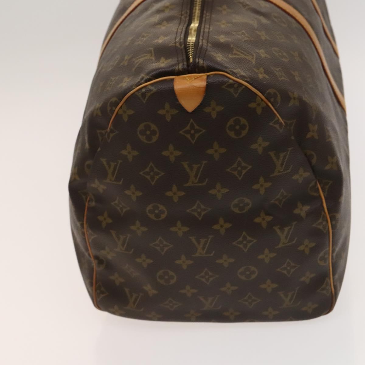 Louis Vuitton Keepall 55, Brown, Canvas, travel