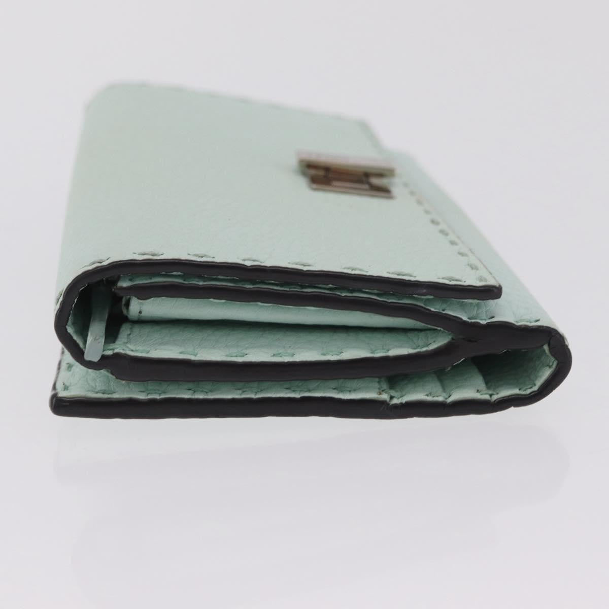 Fendi Selleria Peekaboo Leather, Green, Leather, Wallet