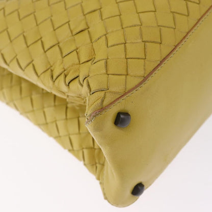 Bottega Veneta Belted Intrecciato Nappa, Yellow, Leather, Tote Bag