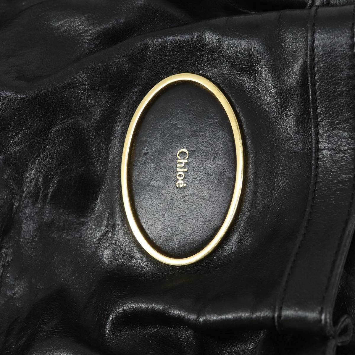 Chloe Victoria Leather, Black, Leather, Handbag