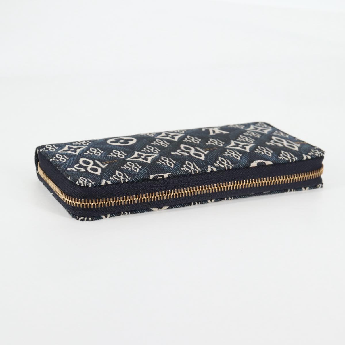 Louis Vuitton Zippy wallet, Blue, Canvas, wallet