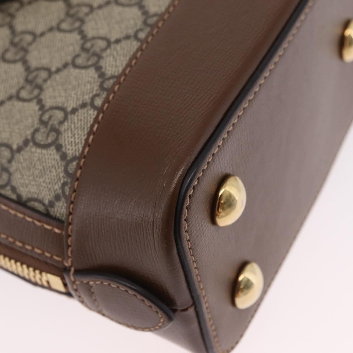 Gucci Horsebit 1955 Top Handle GG Coated Canvas with Leather, Beige, Canvas, Handbag