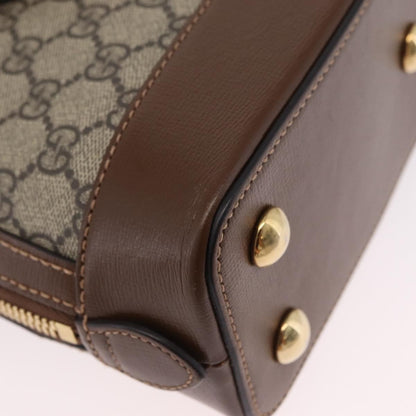 Gucci Horsebit 1955 Top Handle GG Coated Canvas with Leather, Beige, Canvas, Handbag