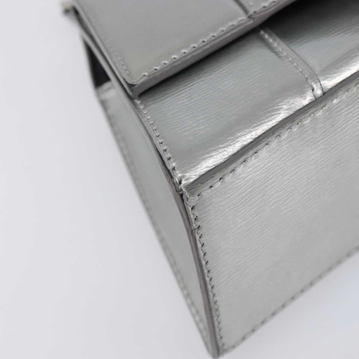 Balenciaga Hourglass Top Handle Leather, Silver, Leather, Handbag