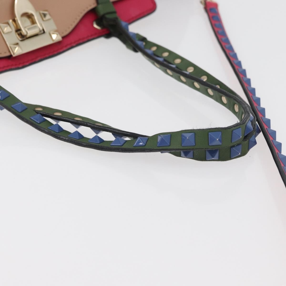 Valentino Garavani Rockstud Frame Handle Calf Hair, Multicolour, Leather, Handbag