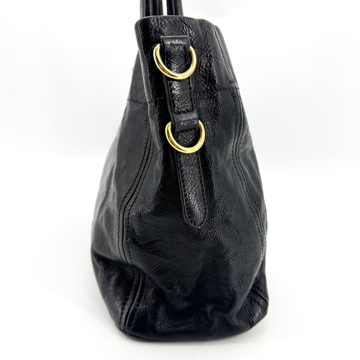 Prada Vitello Daino Leather, Black, Leather, Shoulder Bag
