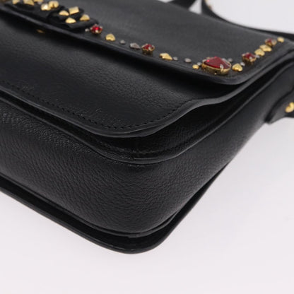 Miu Miu Shoulder Leather, Black, Leather, Shoulder Bag