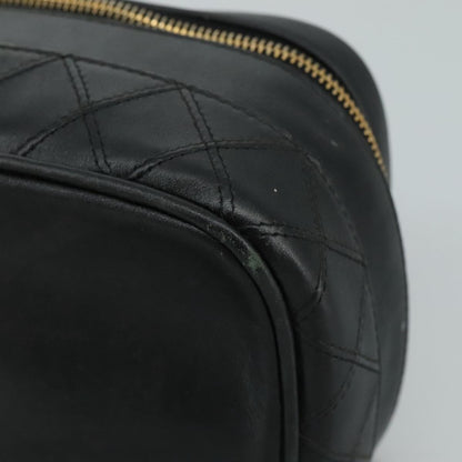 Chanel Vanity, Black, Leather, clutch