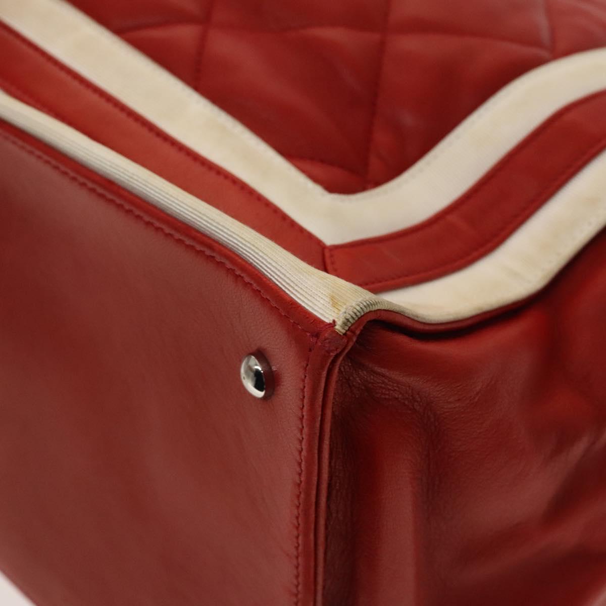 Chanel Coco Mark, Red, Leather, tote