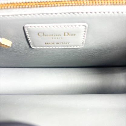 Christian Dior 30 Montaigne Box Leather, Gray, Calfskin, Handbag