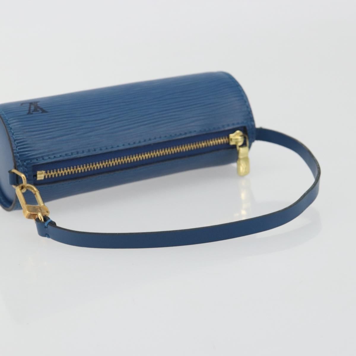 Louis Vuitton Soufflot Pochette Epi Leather, Blue, Leather, Clutch