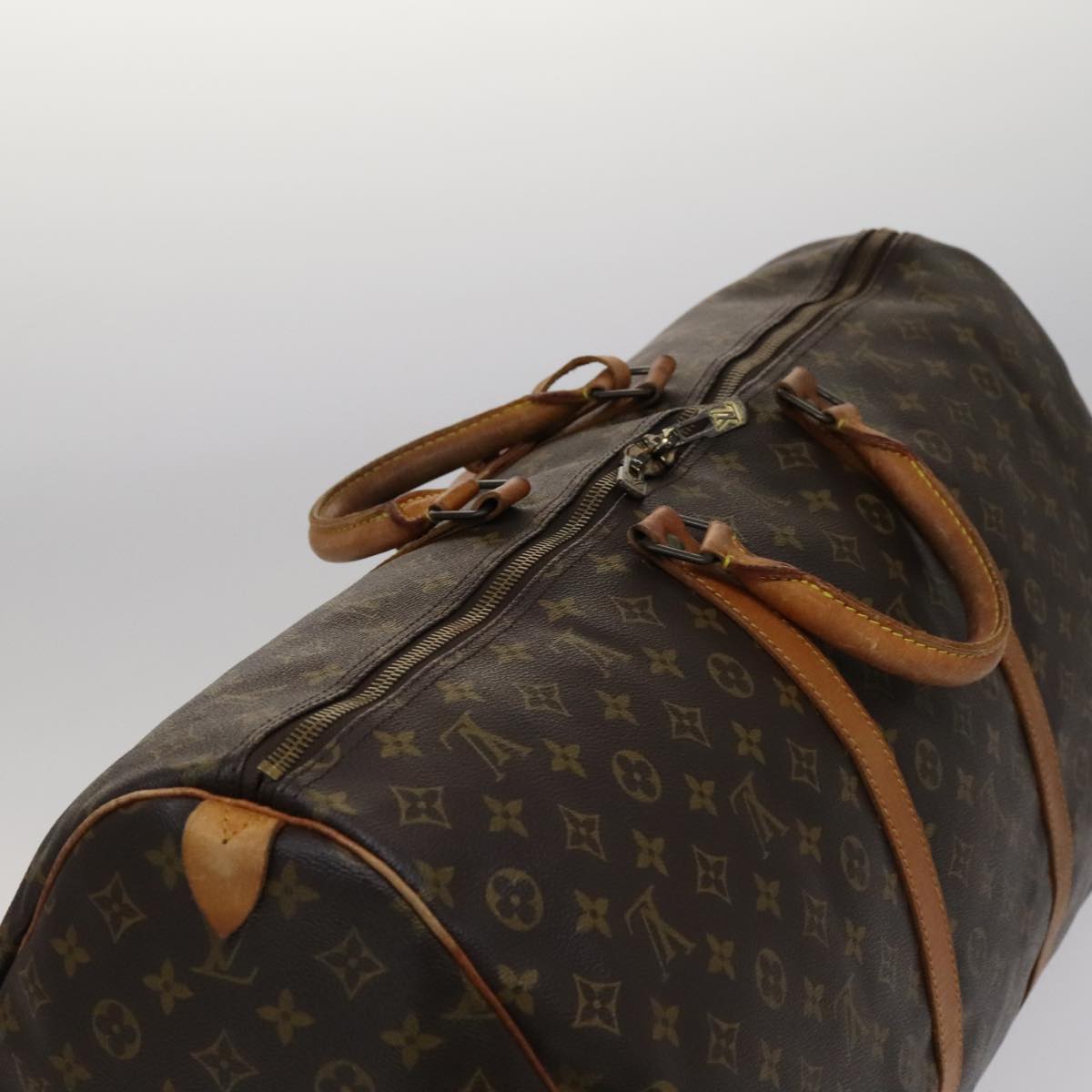 Louis Vuitton Keepall 60, Brown, Canvas, travel
