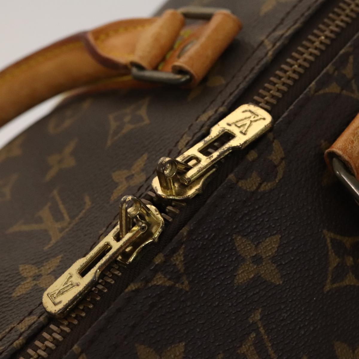 Louis Vuitton Keepall 55, Brown, Canvas, travel