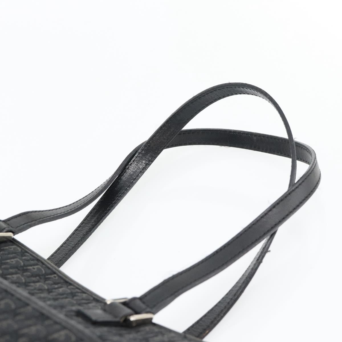 Christian Dior Vintage Open Pocket Diorissimo Canvas, Black, Canvas, Tote Bag