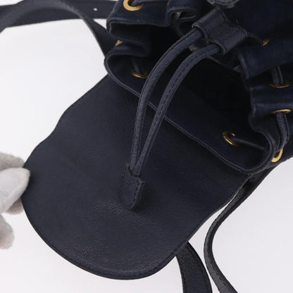 Gucci Vintage Bamboo Suede, Navy, Suede, Backpack