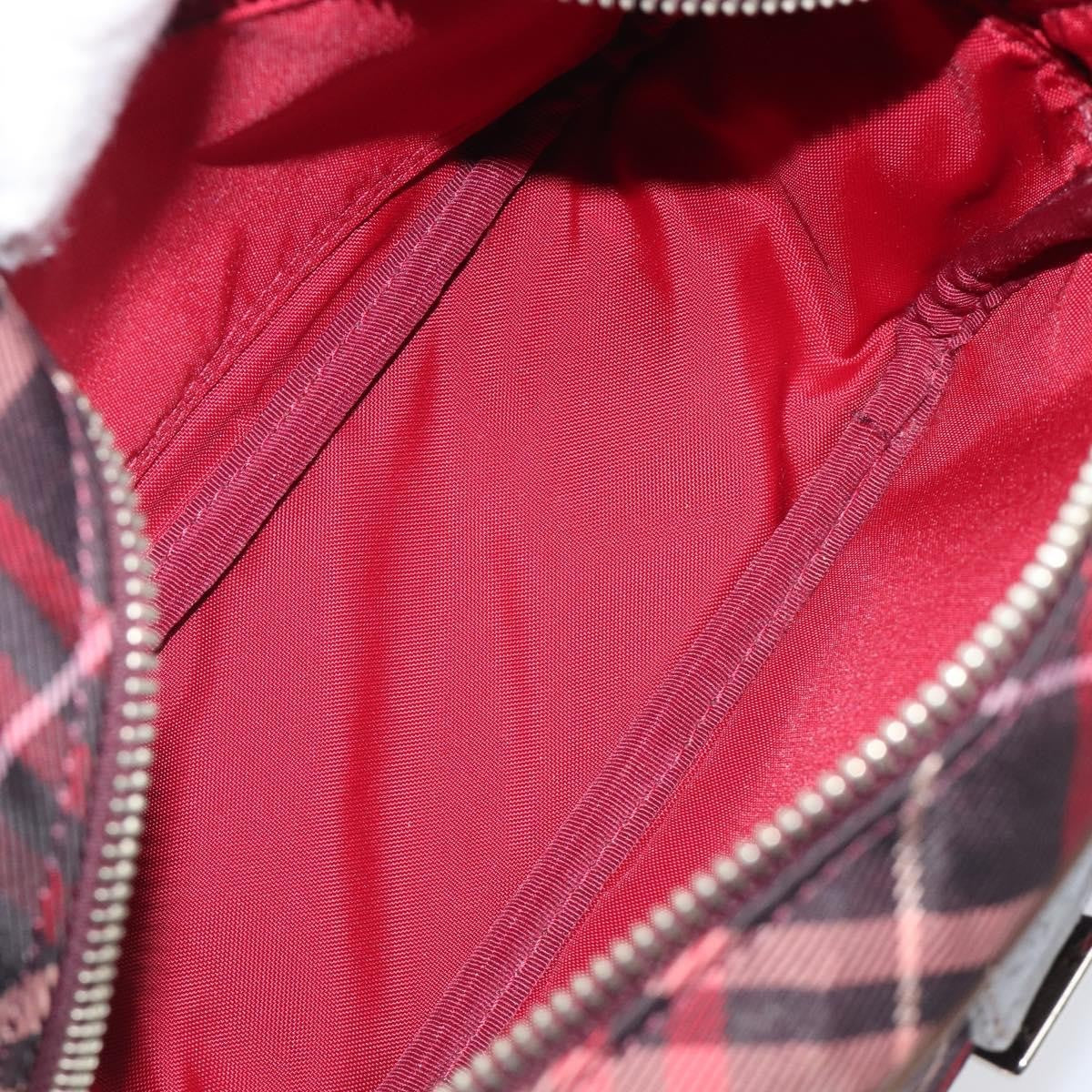 Burberry Nova Check Blue Label Nylon, Burgundy, Nylon, Shoulder Bag