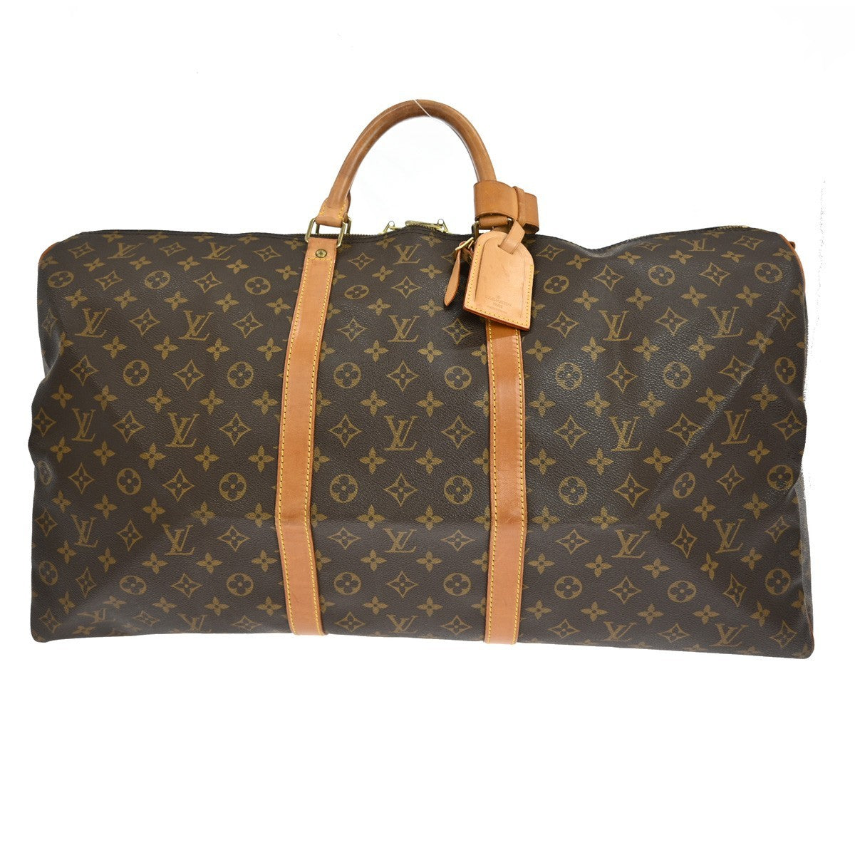 Louis Vuitton Keepall Bandoulière Monogram, Brown, Canvas, Travel Bag